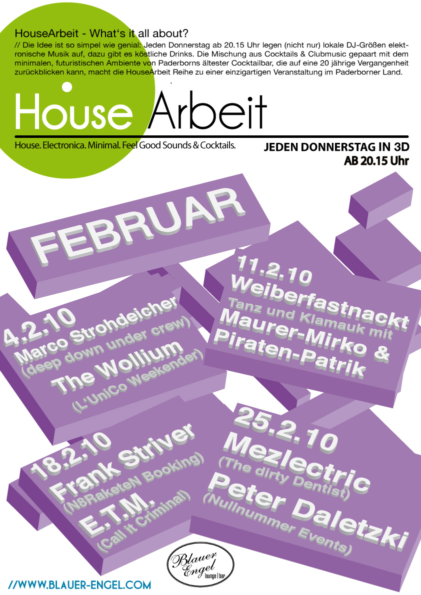 HouseArbeit Februar Plakat
